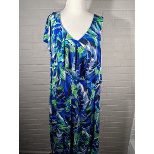 London Times Woman Summer Ruffles‎ Dress Plus Size 2X